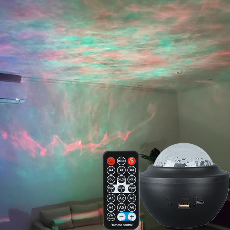 LED Nordlichter Galaxy Projektor USB Aurora Sternenhimmel Lampe Bluetooth Lautsprecher Fernbedienung Rotierenden Raum Party Hochzeit Dekorationen: Rosa