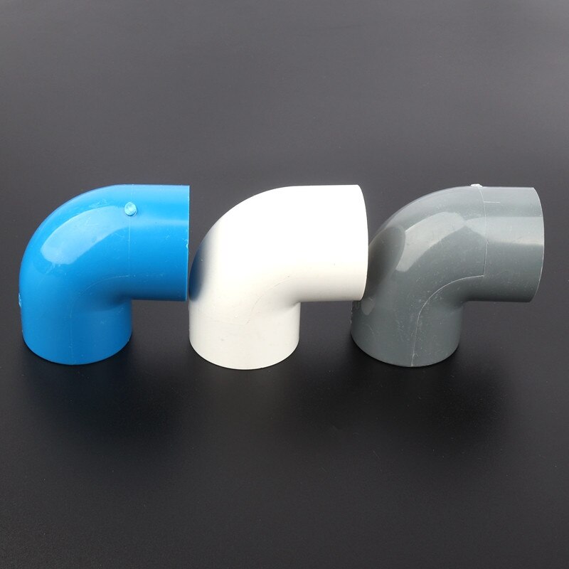 Grey 2pcs 20~90mm PVC Elbow Connector Aquarium Tank Household Tap Adapter Garden Water Connectors Irrigation Water Fittings