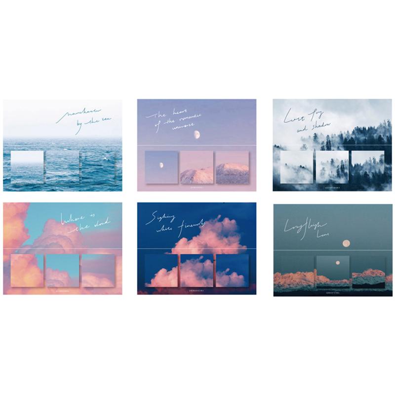 360pcs Natural Scenery Pattern Post Memo Practical Post Memo Sticky Notes Sticky Pad Post-it Note for School Home