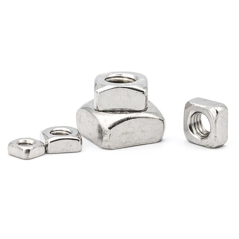 185 pezzi kit assortimento dadi quadrati acciaio inossidabile M3 M4 M5 M6 M8 dadi quadrati metrici impostato dadi a quattro lati