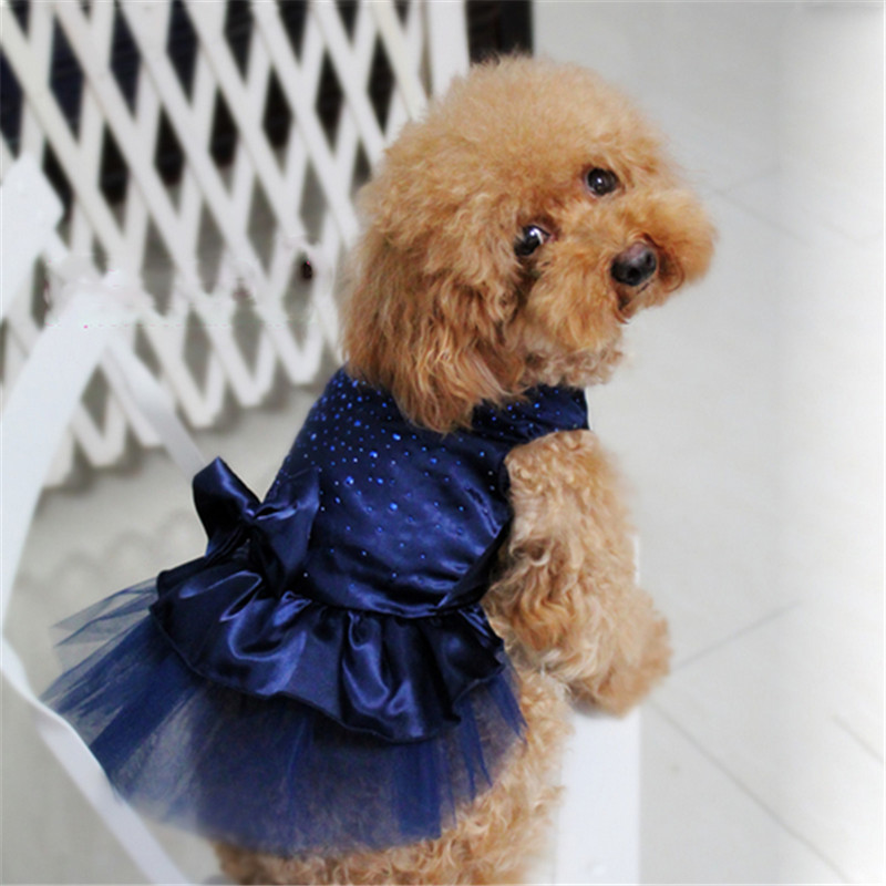 Vestidos de princesa para perros, ropa de perro de colores de alta luminosidad, vestido de princesa con tutú y lazo, falda para de boda, ropa para mascotas, superventas