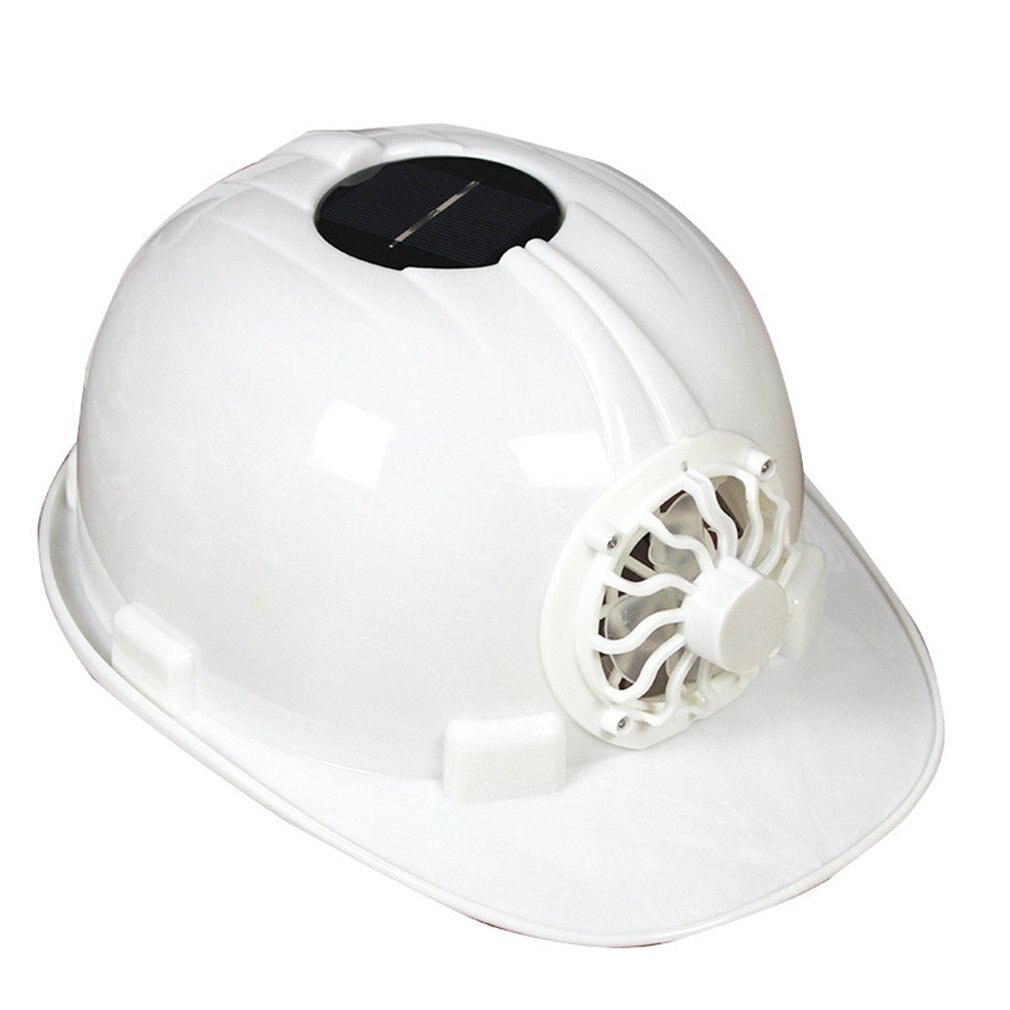 Safety helmet with fan 1.0 construction shading sun protection solar charging helmet construction helmet air conditioning hat: Yellow