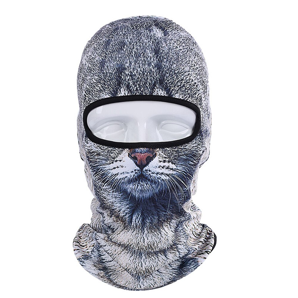 Women Men 3D Cat Dog Cute Animal Balaclava Windproof Skullies Beanie Helmet Liner Winter Warm Hat Full Face Cap Chapeu Masculino: 9