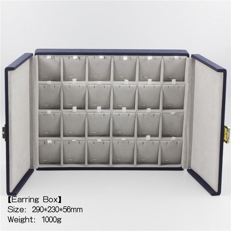 Boutique portable jewelry storage box, made of microfiber material, ring / necklace display collection storage box: Pink
