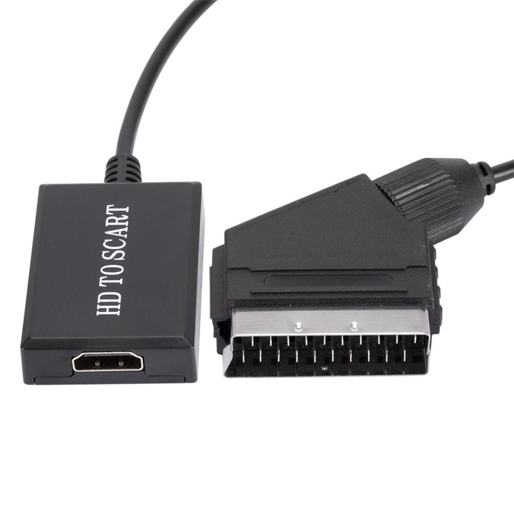 Hd 1080p Hdmi-compatible Input To Scart Video Output Audio Converter Adapter Compatible For Crt Tv Vhs Video Recorder