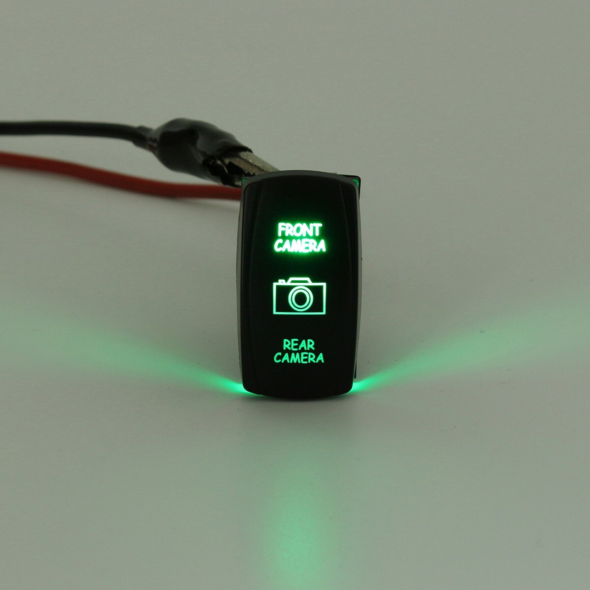 Universal Car 12V 7 Pins FRONT CAMERA REAR CAMERA Switch LED DPDT ON-OFF-ON Rocker Switch RV Boat