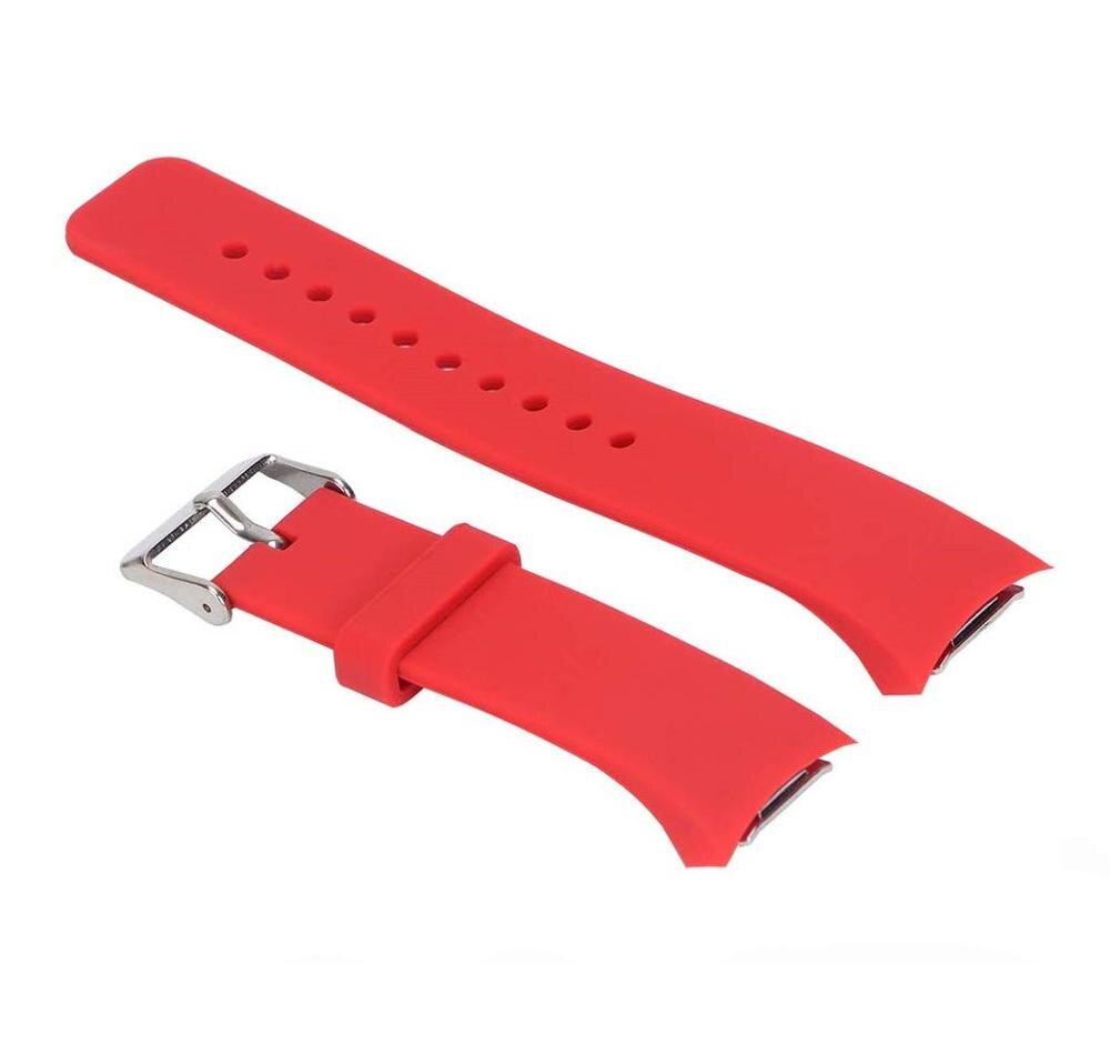 Horloge Band Voor Samsung Gear S2 SM-R720 Zachte Siliconen Sport Vervanging Band Polsband Armband Voor Samsung Gear S2 SM-R730: Rood