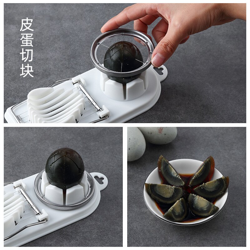 Cooking Tools 2in1 3in1 Cut Multifunction Kitchen Stainless Steel Egg Slicer Sectione Cutter Mold Flower Edges Gadgets Tools