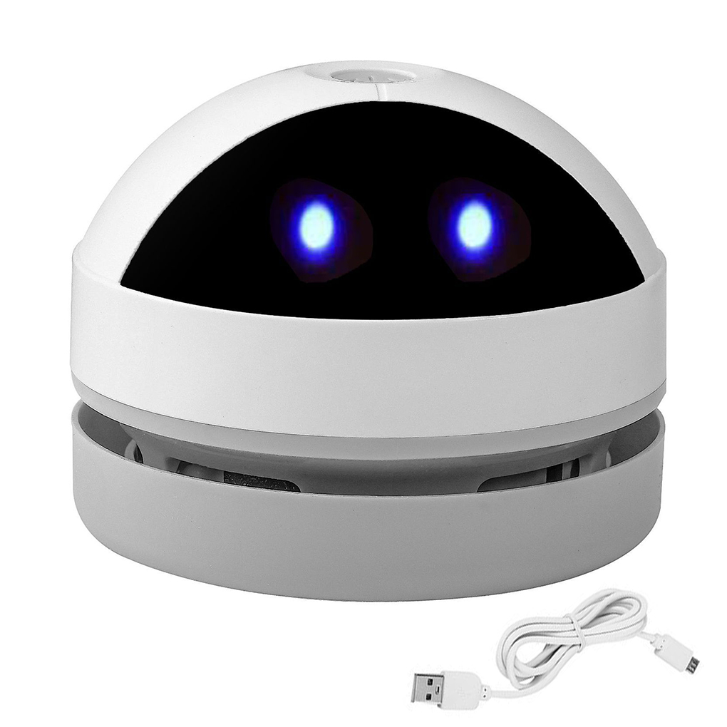 Table Vacuum Cleaning USB Rechargeable Pencil Shavings Sweeper with Brush Handheld Tabletop Dust Removal School: Default Title