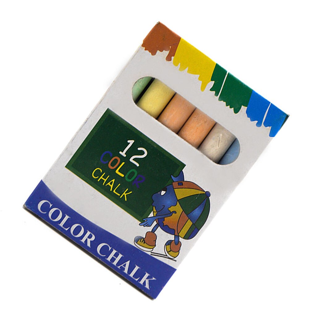 12 pcs/Lot Dustless Teacher Colour Chalk Pen Drawing Chalks For Blackboard Stationary Office