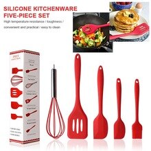 Cooking Utensil Set Black Red Food Grade Non-Stick Pan High Temperature Resistance Kitchenware Spaghetti Server