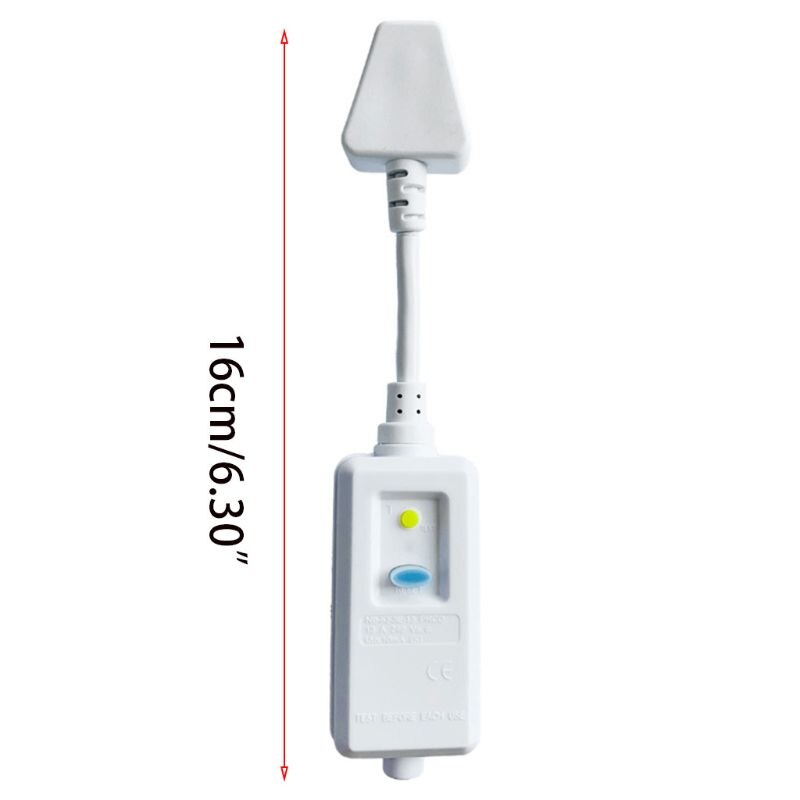 UK Safety RCD Socket Adaptor Home Circuit Breaker Cutout Plug Trip Switch 13A Leakage Protection Protector