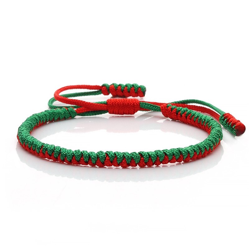 Tibetan Buddhist Adjustable Handmade Braided Bracelets & Bangles Original Knots Lucky Rope Charm Bracelet For Women Men Jewelry: style 4