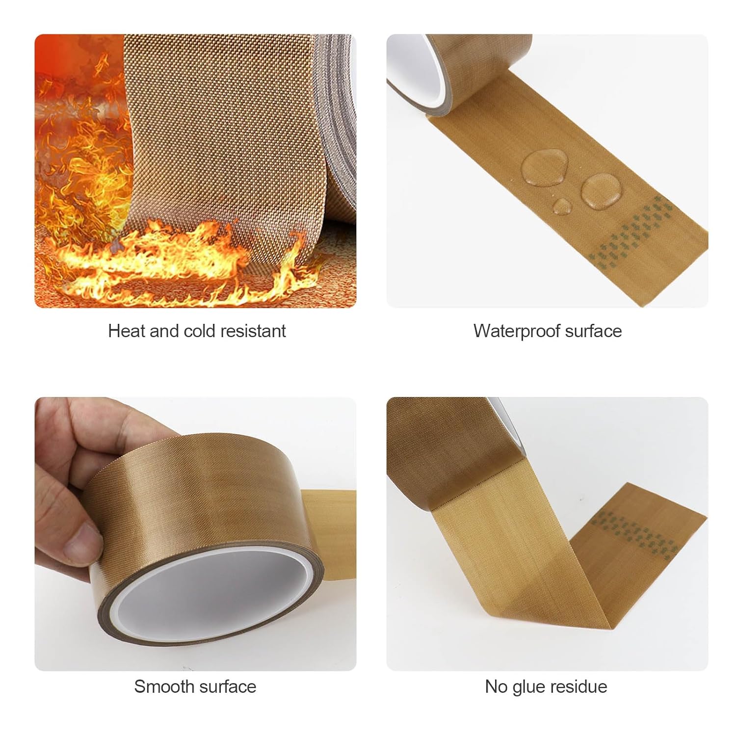 Ptfe høytemperaturbestandig tape 300 ° c varmeisolerende limforseglingsmaskin selvklebende vanntett taperull