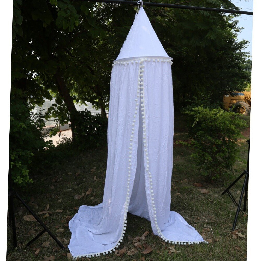 Kids Baby Bedding Round Dome Bed Cotton Canopy Netting Bedcover Mosquito Net Curtain Play Tent For Children Plush Ball Lace net