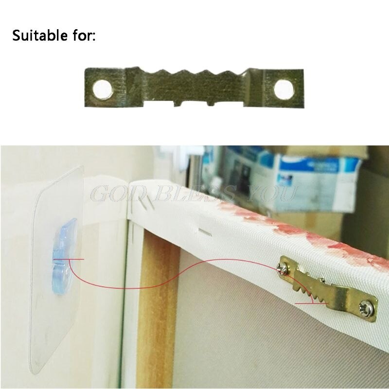 2pcs Heavy Duty Seamless Self Adhesive Hook Wall Hanger Hanging Holder kits For Picture Poster Photo Frame Clock No Drilling