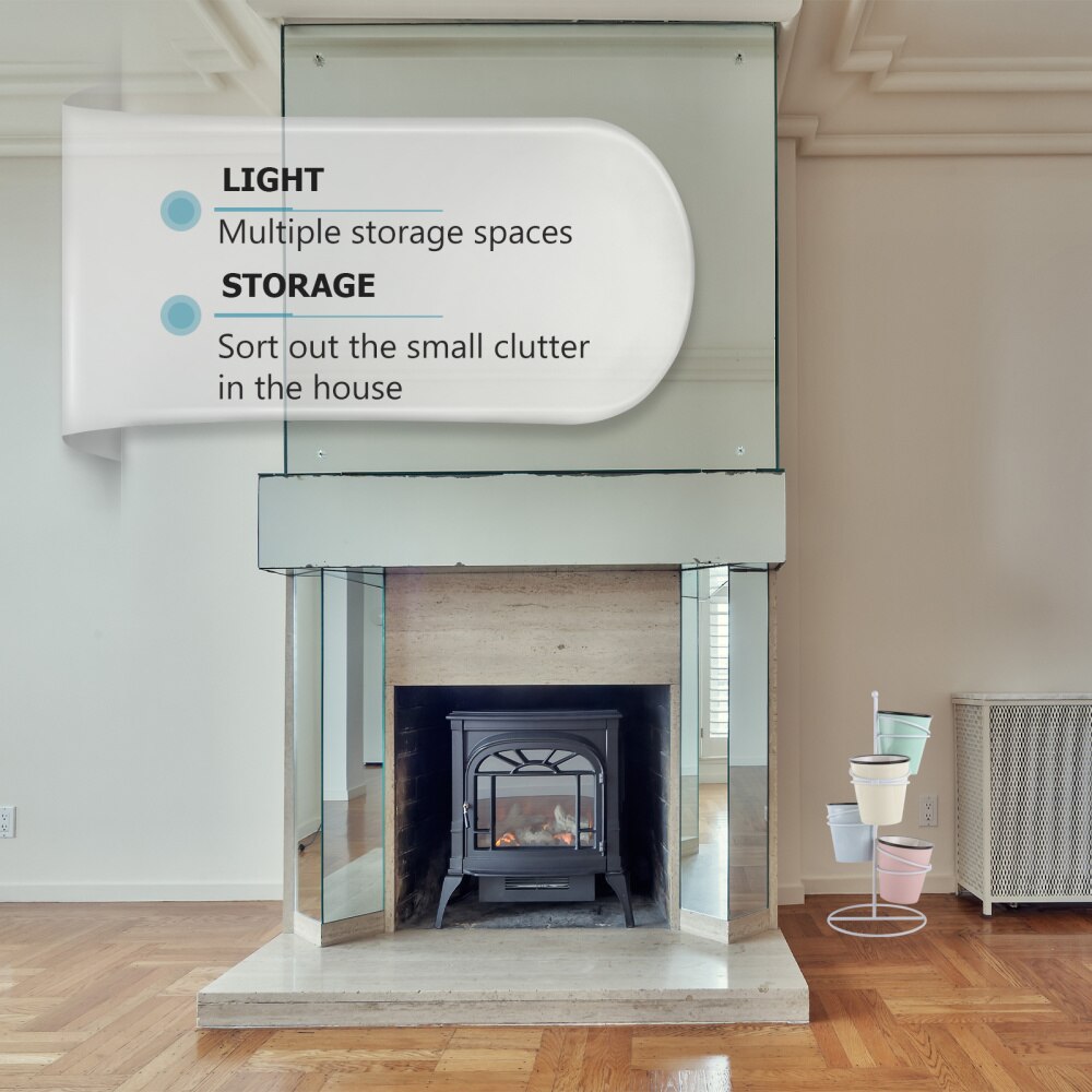 1 Set Balcony Flower Stand Indoor Storage Rack Adornment Flower Pot Holder