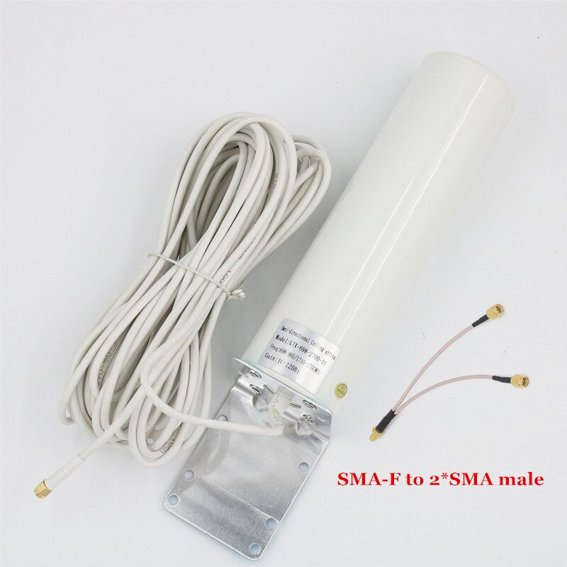 4g lte antenne 3g 4g antena 12 dbi udendørs antenne med 10m crc 9/ts9/ sma stik til 3g 4g router modem: Dobbelt sma han