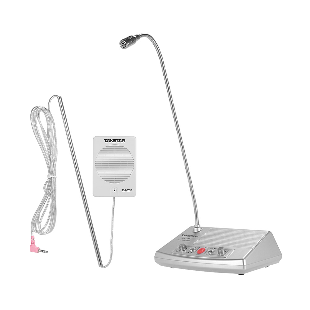 Takstar DA-237 Talk-back Dialog System Two-way Windows Intercom Loudspeaker Full Duplex Voice Bank Ticket Office Railway Station