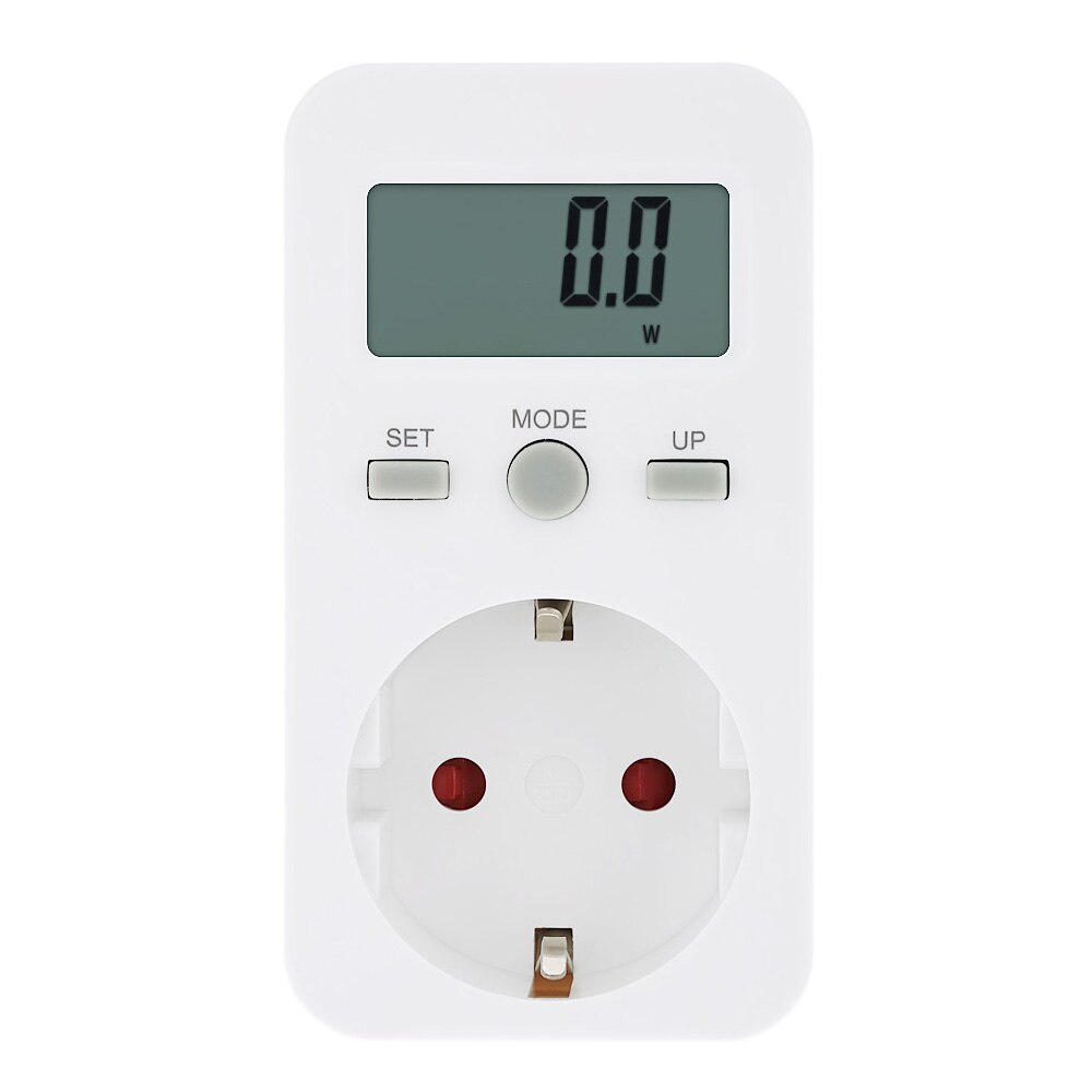 EU Plug Plug-in Digital Wattmeter LCD Energy Monitor Power Meter Electric Test Energy Meter Usage Monitoring Socket