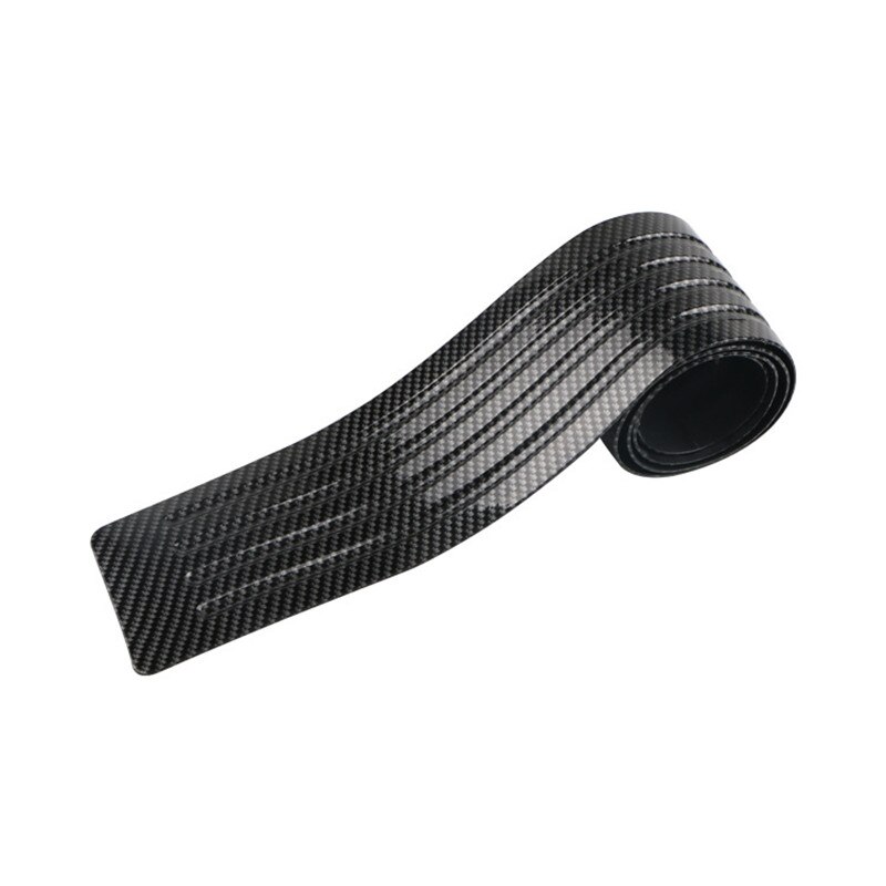 90/104cm Car Carbon Fiber Trunk Bumper Anti-friction Rubber Decoration Protection Strip Rear Guard Plate sticker car accessories