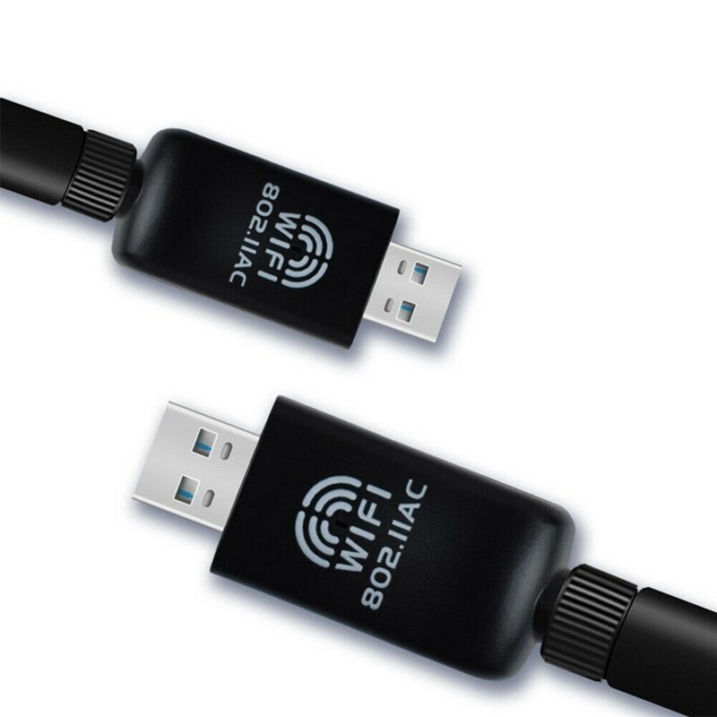 1200 mbps usb wifi trådlös adapter pc-nätverk lan-kort dual band 2.4g/5 ghz med antenn 802.11ac