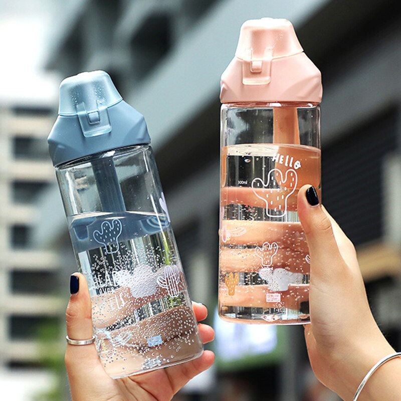 400Ml Strokop Plastic Popsicle Water Fles Bpa Gratis Outdoor Transparant Sap Drinkbeker Geschikt Voor Volwassen Kinderen
