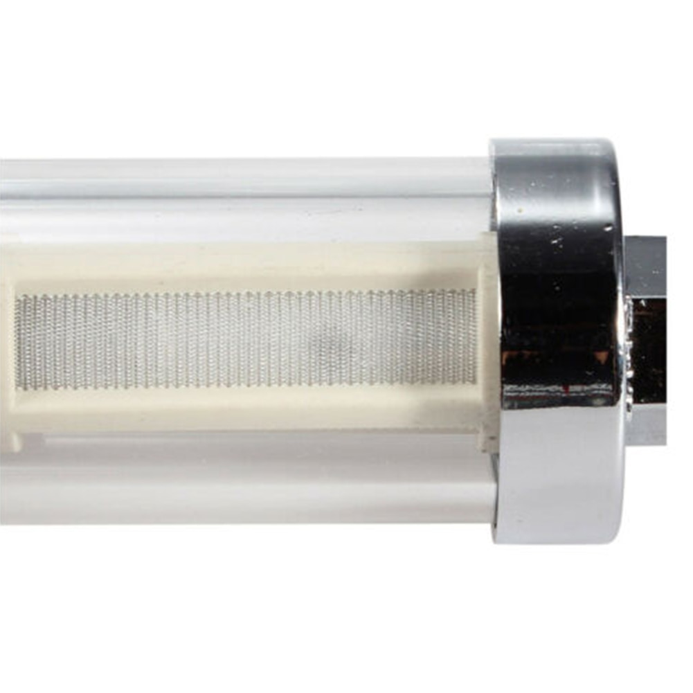 Filtro de combustible en línea, accesorio automático de gasolina práctico, transparente, fácil de instalar, limpiador de aceite lavable, de Metal para motocicleta