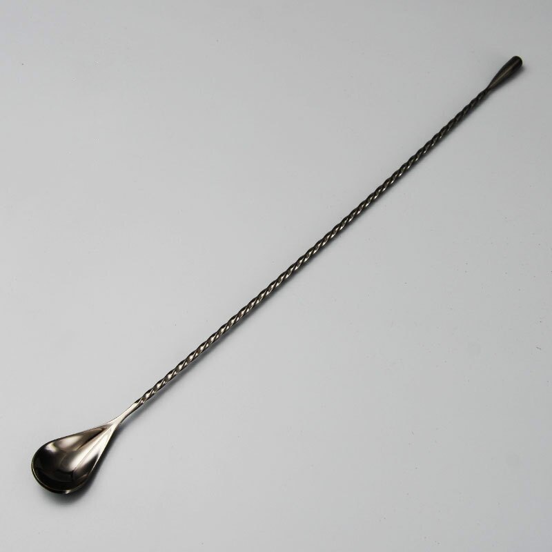 4 Colors Simple Swizzle Stick Water Droplets Spoon Stainless Steel Raindrops Bar Serves Cocktails Tools Thread Bar Spoon