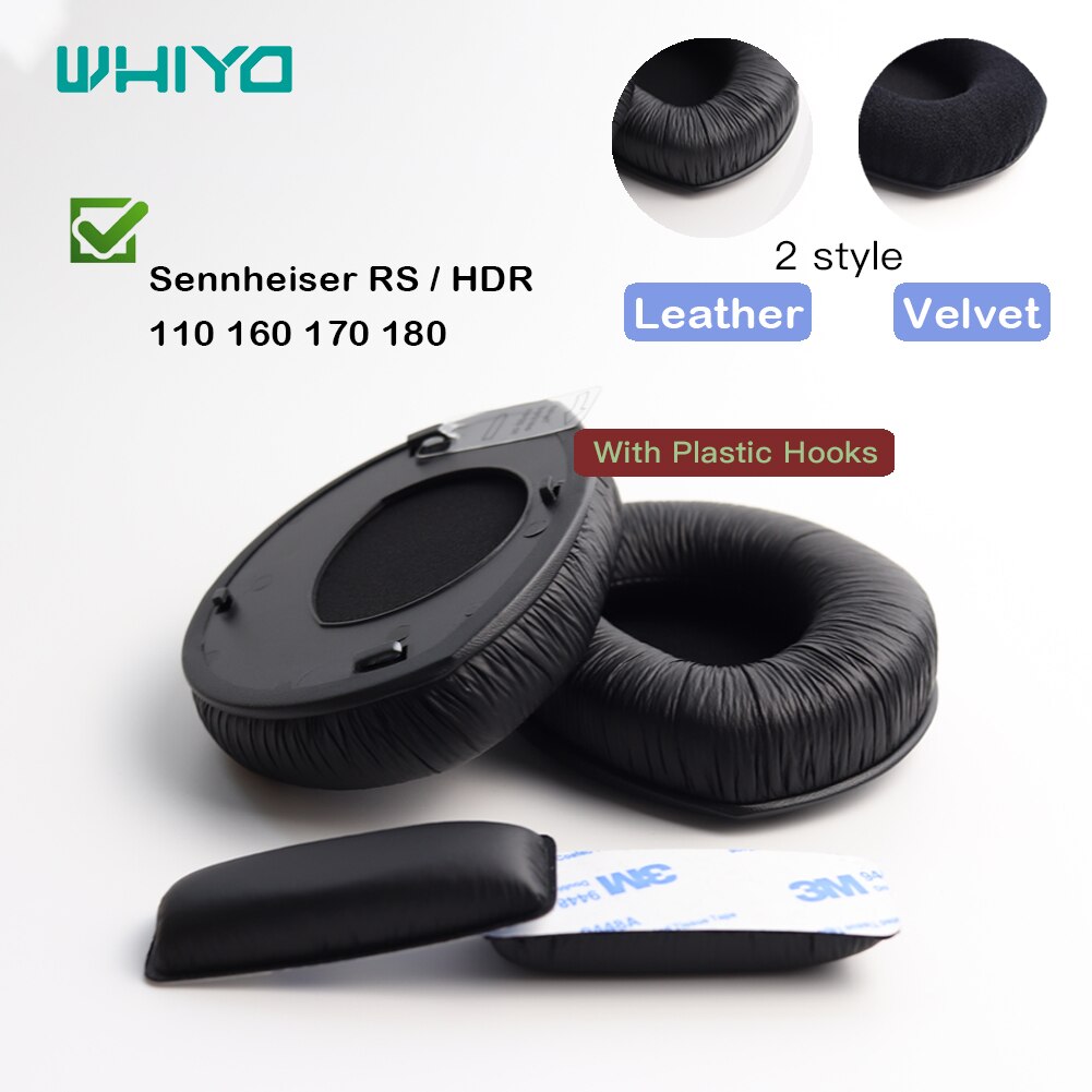 Whiyo Ersatz Ohrpolster Mit Kunststoff Haken für Sennheiser RS110 RS160 RS170 RS180 HDR160 HDR170 HDR180 Kissen Abdeckung Ohr Pads
