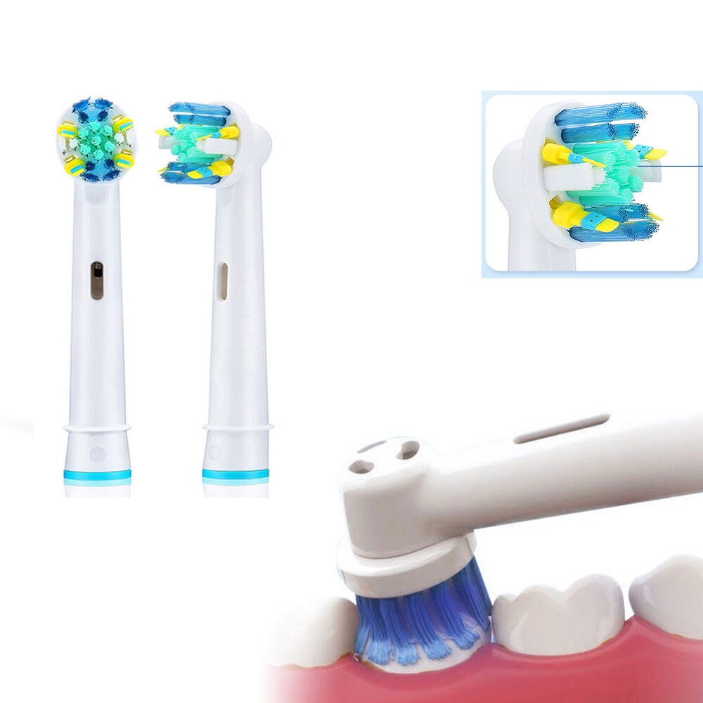 EB50 EB20 Dual Clean Opzetborstels Voor Oral B D12 D16 D100 Cross Actie Floss Action Elektrische Tandenborstel Heads zwart