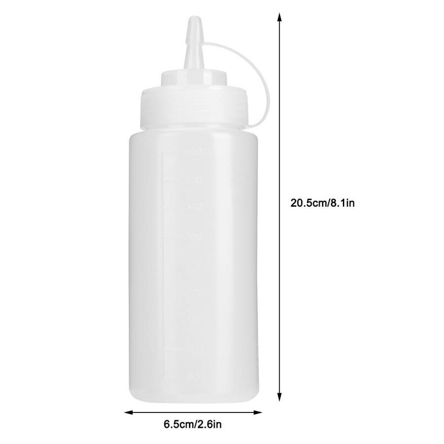 Dessertverktøy 6 stk 480ml tomatsaus klemflaske salatdressing dispenser husholdnings kjøkkenutstyr dessertdekor