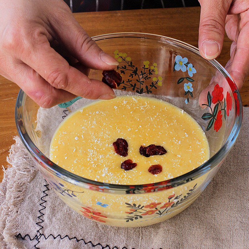 Assiette de cuisson en verre résistant à la chaleur, assiette à dîner ménagère, transparente, salade florale, bol à légumes, four, plat à Dessert, vaisselle