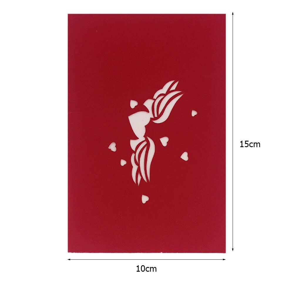 Valentines Day Greeting Cards 3D Romantic Wedding Invitations Cards Hollow Festival Card for Event Party Supplies