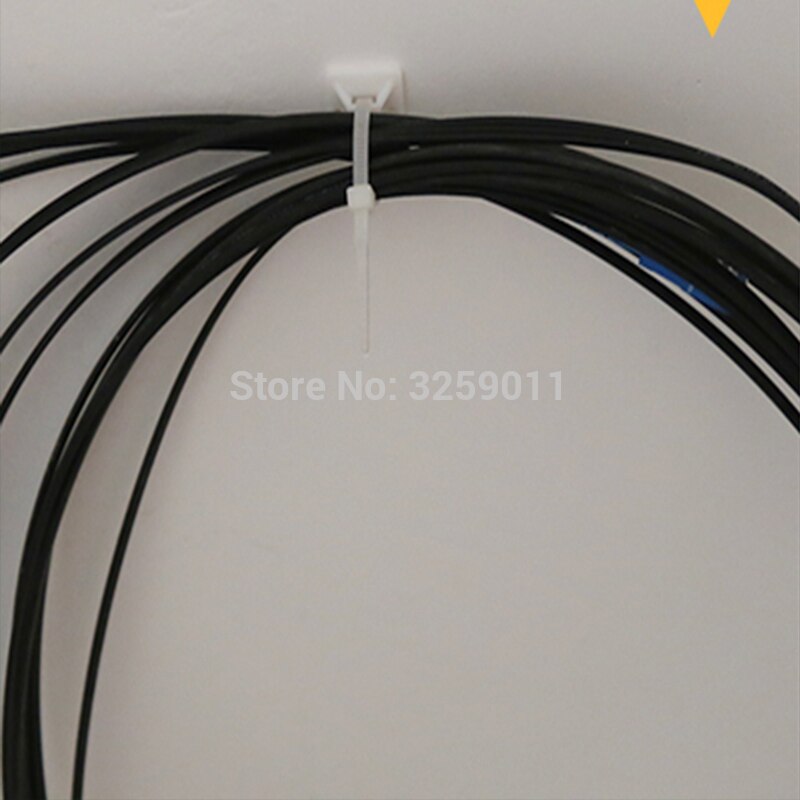 100PCS Self Adhesive Cable Tie Mounts 40 mm * 40 mm Screw Hole Anchor Point Provides Optimal Strength for Long-Term green stick