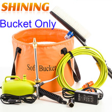 Seau à eau pliable multifonctionnel de 22l, lavage de voiture, de Camping en plein air, seau souple pliable pour la pêche