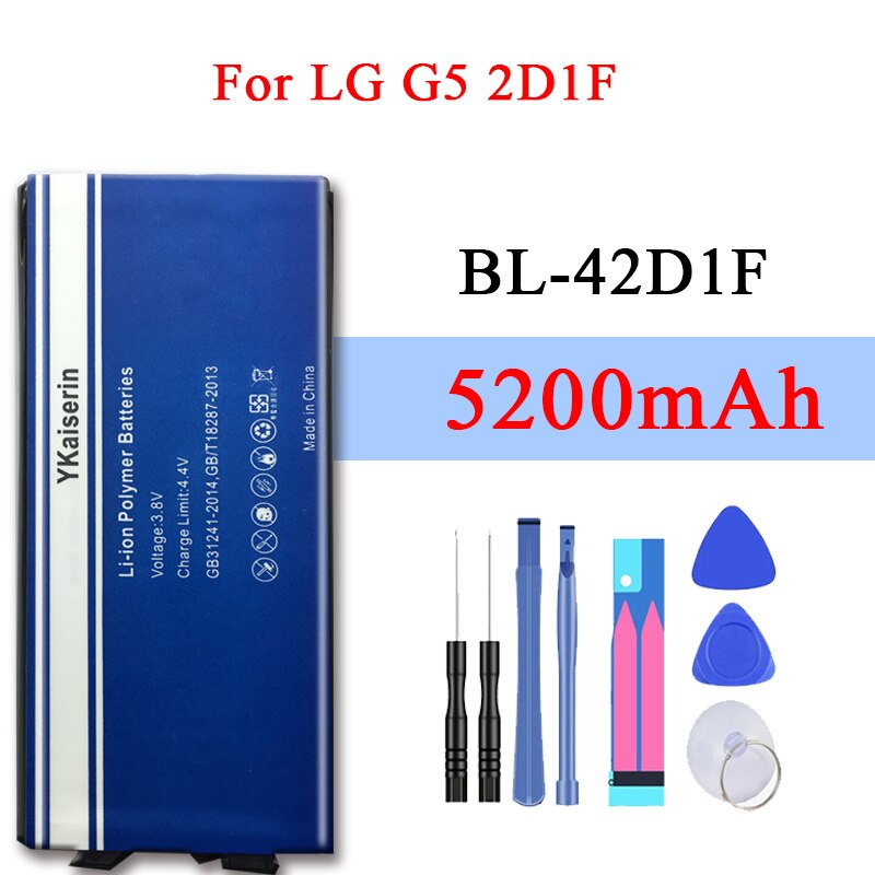 Phone Battery BL-42D1F Replacement For LG G5 VS987 US992 H820 H830 H840 H850 H860 H868 LS992 F700 5200mAh Batteries + Track NO