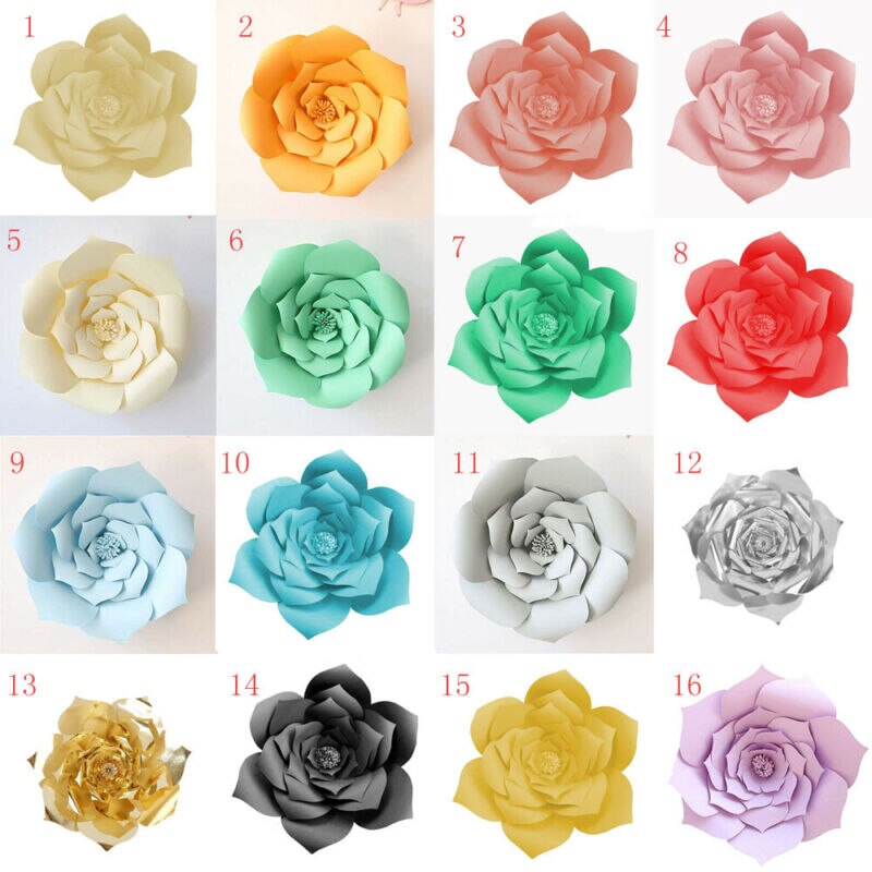 30cm papier fleur toile de fond mur grandes fleurs roses bricolage faveurs de mariage fête d'anniversaire décoration de la maison fleurs artificielles