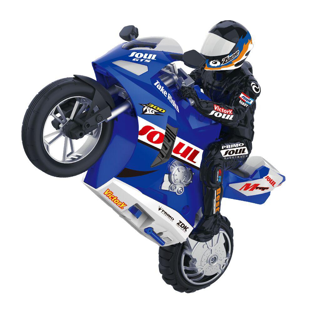 GloryStar HC-802-motocicleta de acrobacias, autoequilibrado, con Control remoto, 1:6: blue