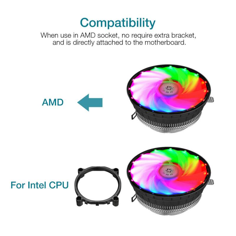 LED Air Cooling 120mm 3 Pin RGB Light PC CPU Cooler 12V Fans Cooling Computer Components RGB Computer Fan