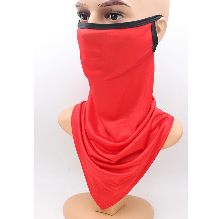 Magisk triangel pannband is siden mask andas utomhus cykling hängande öron halsduk brokig balaclava halsduk: Y01