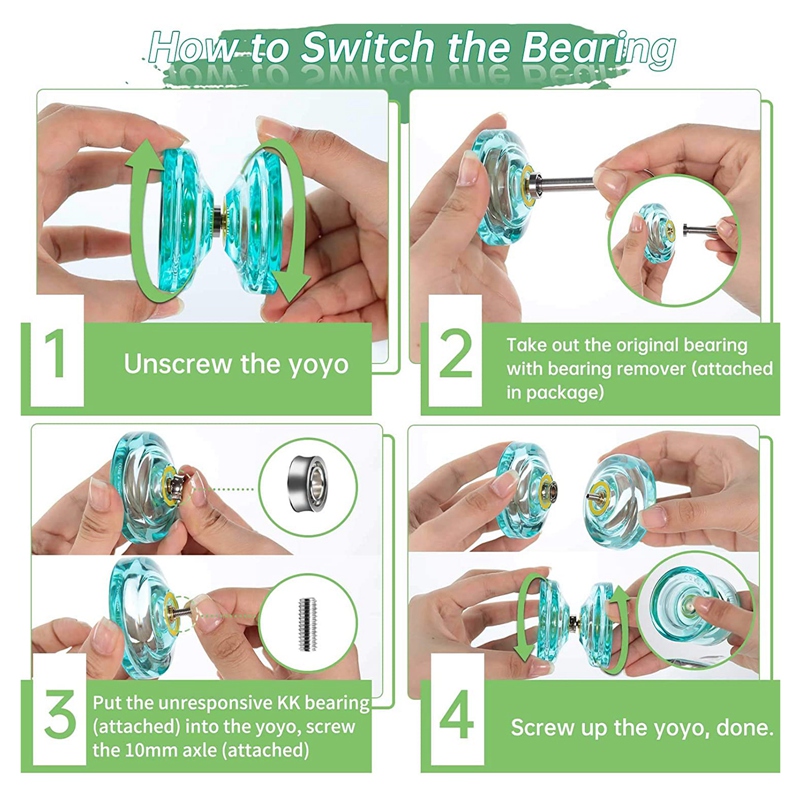 MAGICYOYO-Yoyo K2 Plus, cristal sensible, doble uso, Yoyo con rodamiento no sensible de repuesto para intermedio