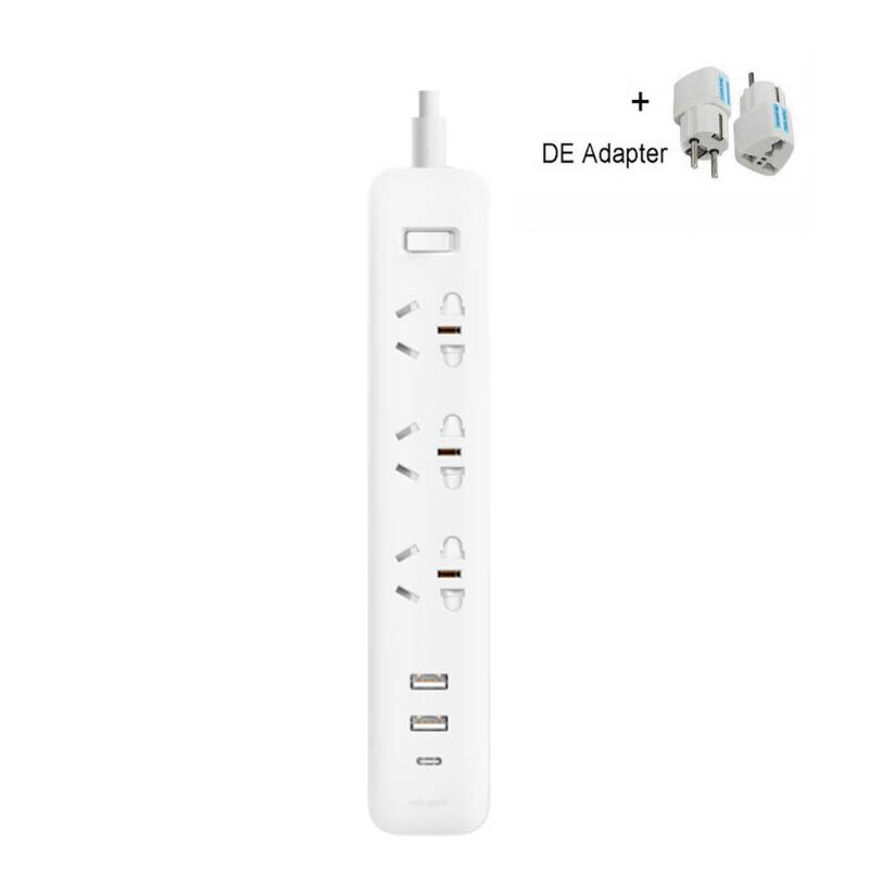 Xiaomi-regleta de carga rápida Mi Mijia QC3.0, 20W, 2A1C + 3 enchufes, extensión de interfaz de enchufe estándar, cable de 1,8 m, plat, novedad: add EU