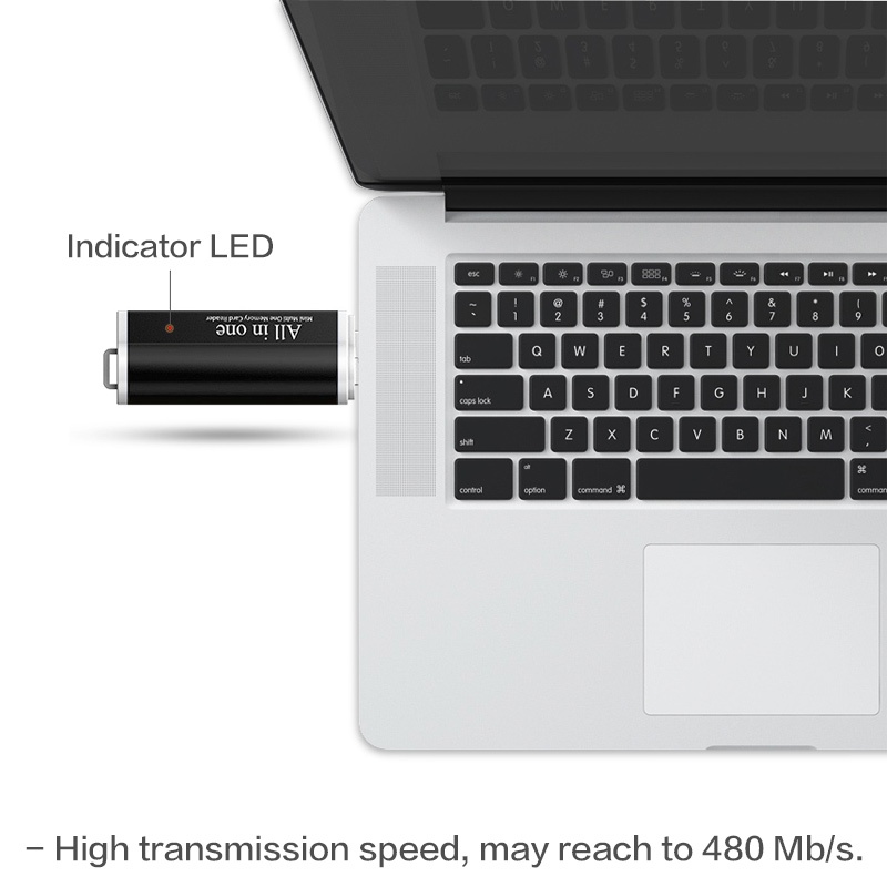 Hoge Snelheid Multi USB 2.0 Alles In Een Geheugenkaartlezer voor Micro SD T-Flash MMC SDHC MS PRO DUO TF M2 Memory Stick