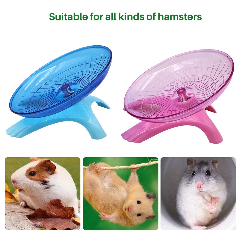 1PCS Pet Exercise Wheel Small Pets Guinea Pig Hamster Wheel Removable Mute Hamster Flying Saucer Pet Hamster Toy Accessories