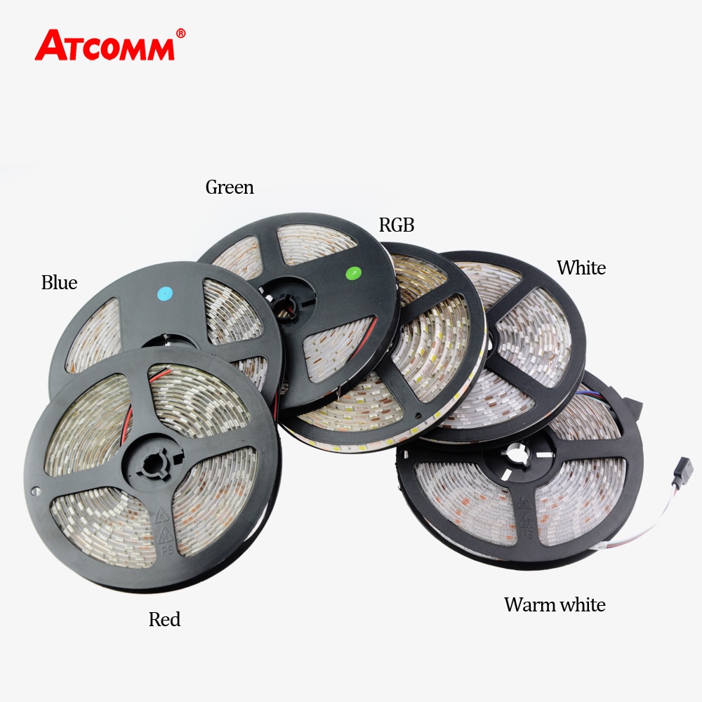 5050 RGB LED bande lumineuse 5 mètres 300 LED s DC 12 V diode LED ruban lumière étanche IP65 rouge vert bleu /blanc froid