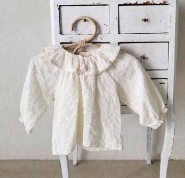 2022 Spring Baby Long Sleeve V-neck Tops Infant Cotton Cardigan Boys Girls Ruffles Cardigan Jacket Baby Clothes: ruffles shirts / 9M  73cm