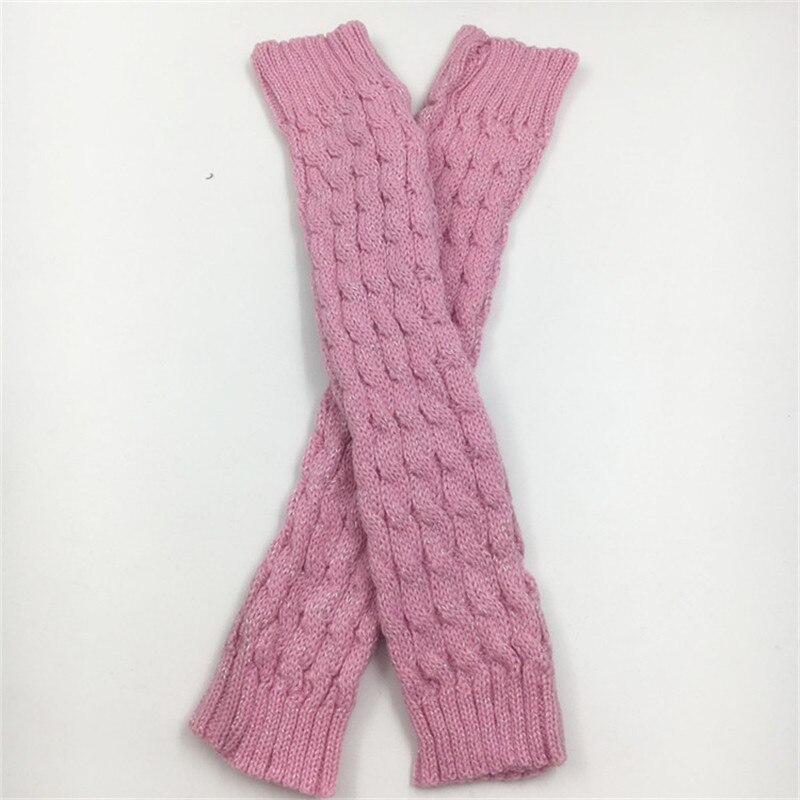 Calentadores de piernas a la para mujer, calentadores hasta el muslo, botas altas y cálidas, bandas de lana para el muslo, Invierno: Silver silk pink