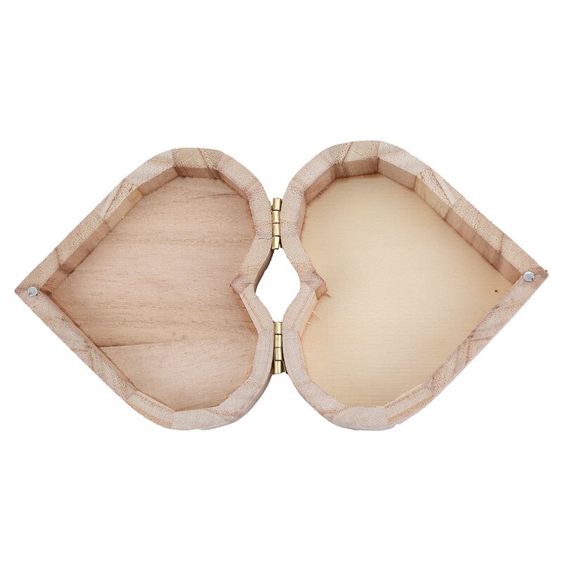 Storage Boxes Heart Shape Wood Box Jewelry Box Wedding Home Storage Bin Earrings Ring Box