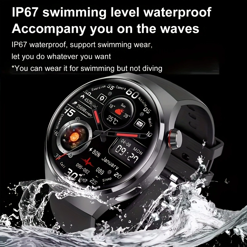 2025 Smart Watch da uomo Full Circle Touch Screen Chiamata Bluetooth Smartwatch da uomo Sport Attività Orologio fitness + scatola